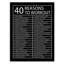Toile inspirante, art mural, peinture de motivation, photos, 40 raisons d'inspiration professionnelle
