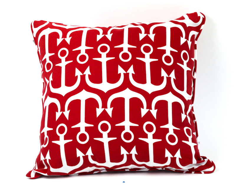 Coussin décoratif extérieur, rouge