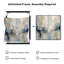 Très grand art mural imprimé sur tissu - Bleu abstrait bord de mer, décor de salon contemporain - "Assemblage requis (cadre non fini)"-130840457