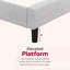 Structure de lit plateforme tapissier-123363347