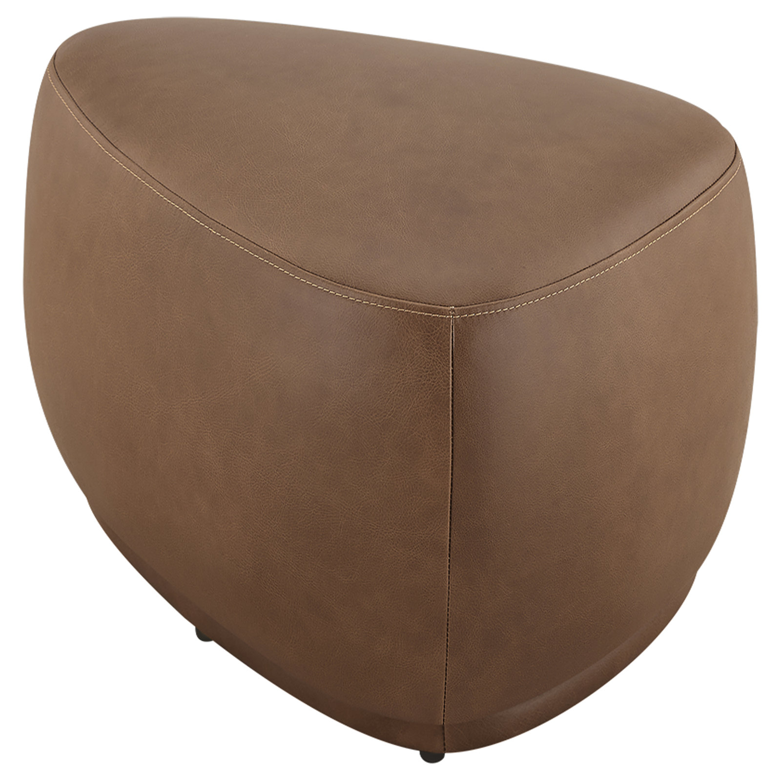 Adna 26" Genuine Leather Ottoman, Marseille Camel Top Grain Leather