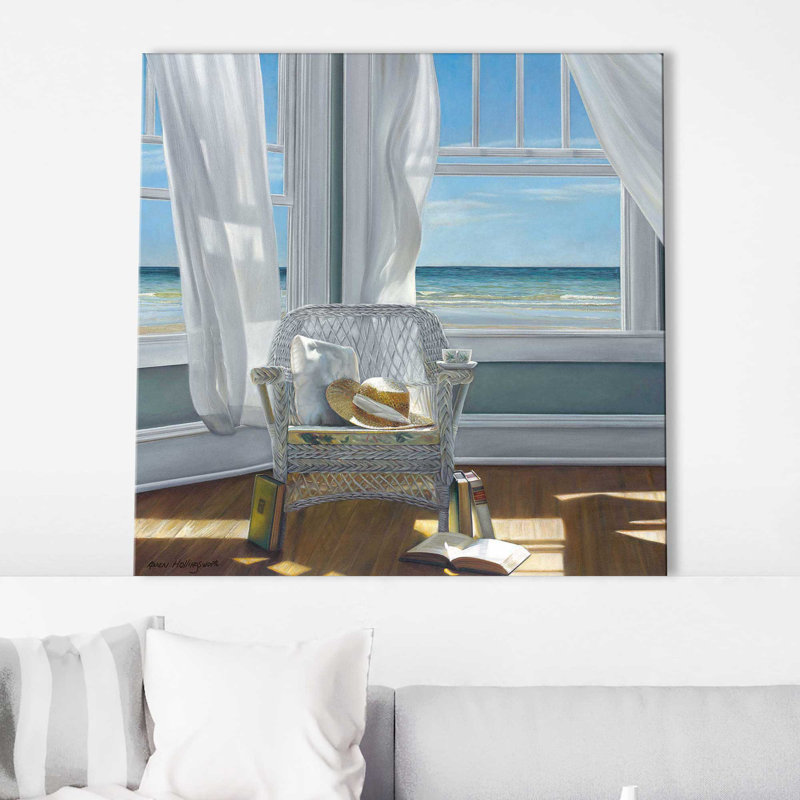" Gentle Reader " by Karen Hollingsworth, Wrapped Canvas, 28" H x 28" W x 1.5" D