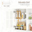 Large Countertop Kitchen Pantry Cabinet,Freestanding Storage Cabinet With Hutch,Glass Doors And Adjustable Shelves