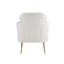 Accent Chair, White Faux Sherpa