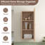Meuble de salle de bain suspendu de 35,5 cm (14 po), meuble de rangement mural moderne pour petits espaces avec porte et étagères
