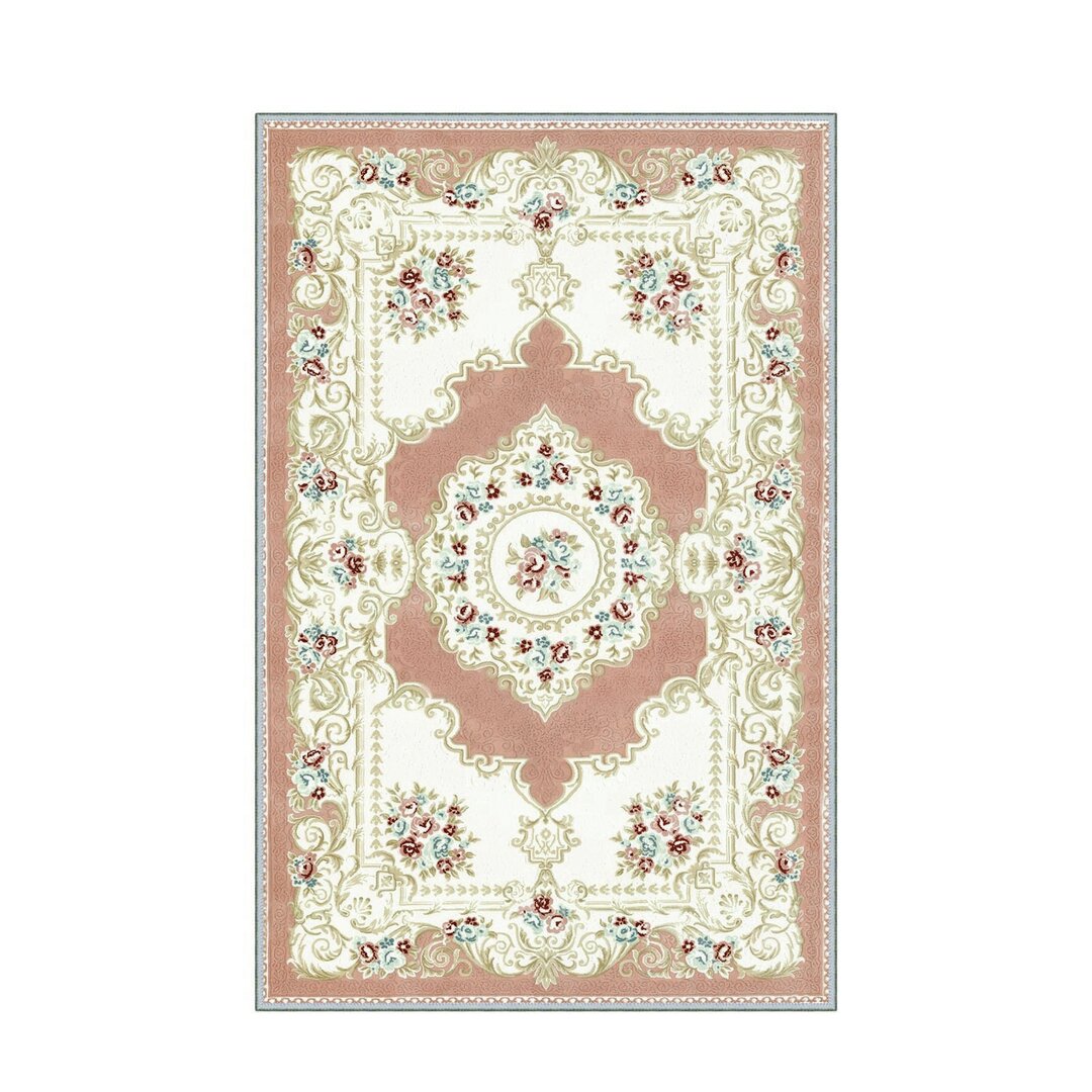 Flachgewebe-Teppich Tavion in Beige/Orange