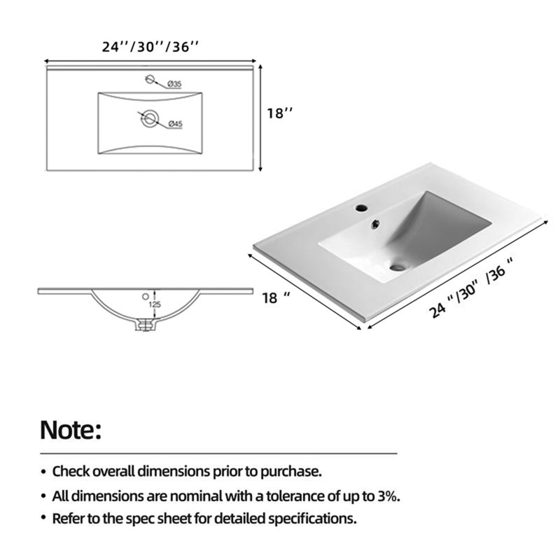 Bathroom Sink 36inch