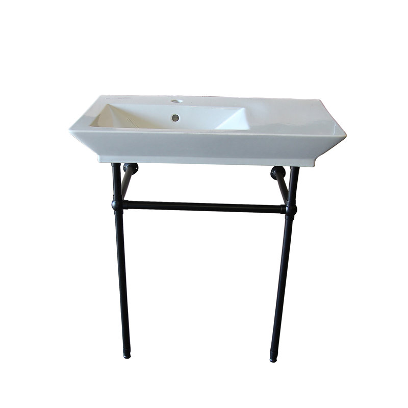 Barclay Opulence 31.5'' Nickel Rectangular Bathroom Sink, Single