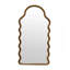 Miroir arqué en bois avec cadre unique
