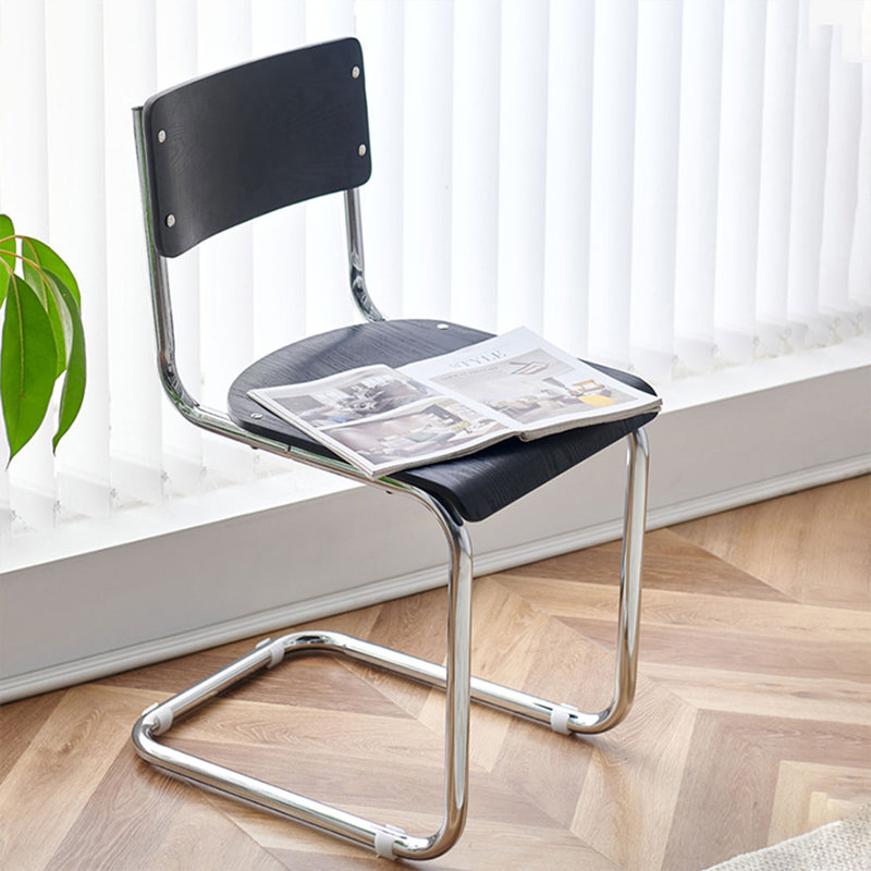 Chaise d'appoint moderne à dossier solide noir (ensemble de 2), Noir