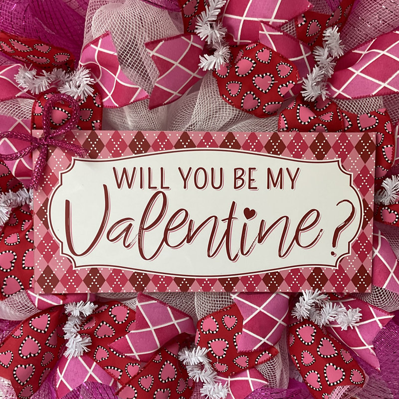 Will Will Be My Valentine Wreath