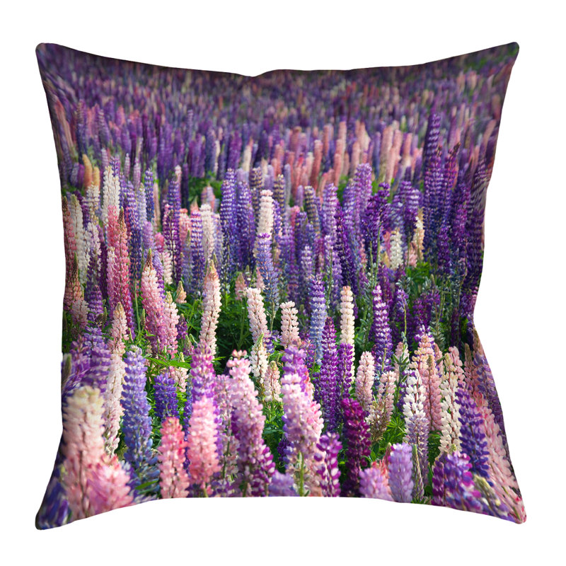 Coussin de plancher en champ lavande Kassey Downard, 36 po x 36 po