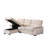 Velvet Fabric Reversible Sleeper Sectional Sofa Chaise-1610650161
