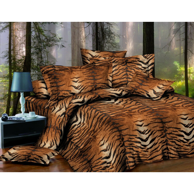 3D Design Complete Bedding Set Floral Fitted Sheet Duvet Cover With Pillow Case., Kingsize - 2 Standard Pillowcases