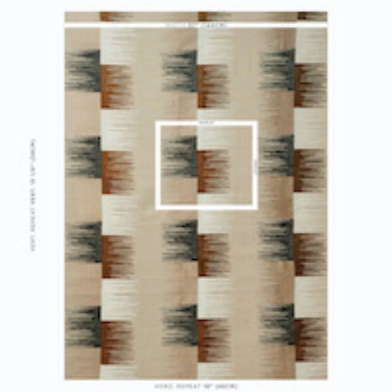 Sunburst Stripe Embroidery Fabric, Black/ Neutral