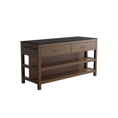 55.12"Open-plan storage kitchen island cooking counter