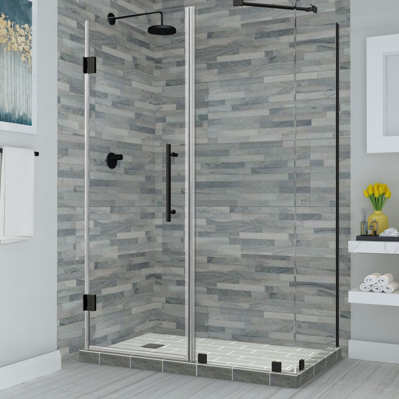 Cabine de douche rectangulaire à charnière 34 po x 72 po Bromley