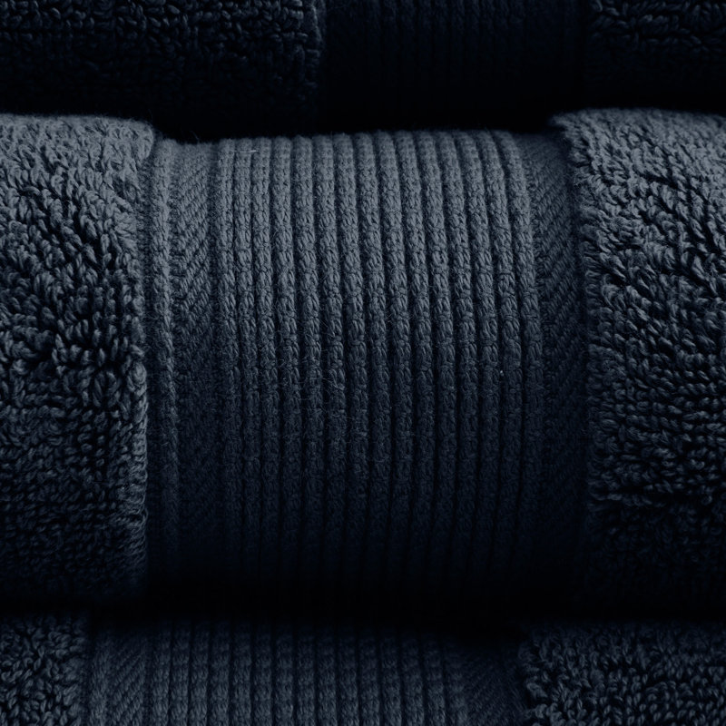 Ensemble de serviettes 100% coton doux 34 x 68 po - paquet de 2, Noir