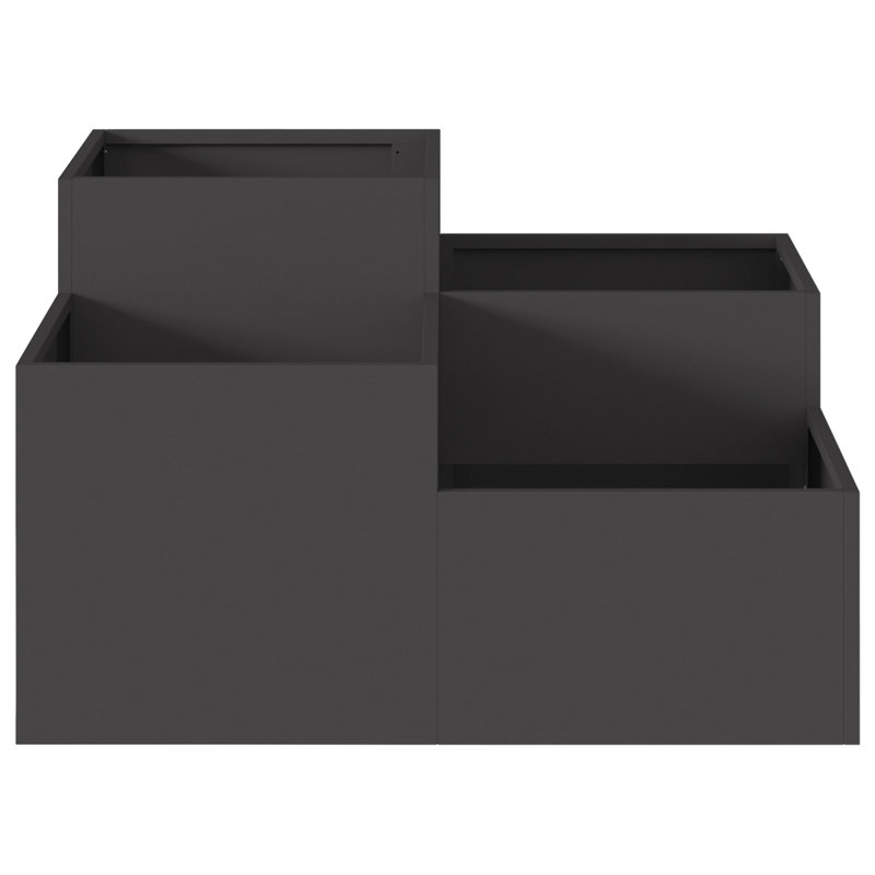 Planter Box, Black, 48cm H x 100cm W x 100cm D