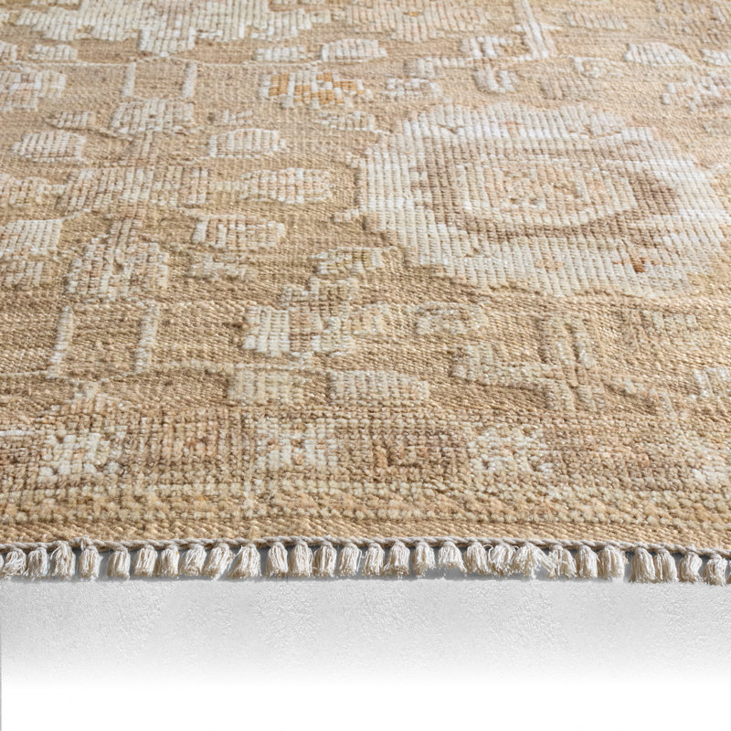 Jaipur Living Elvina CIC05 Handknot Oriental Tan/Yellow Area Rug (9'X12'), Rectangle 6' x 9'