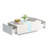 Luxurious 40"W LED Coffee Table with Acrylic Tabletop & High Gloss Drawer-1018814248
