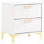 Nightstand With 2 Drawers For Bedroom - Spacious Storage, Design, Joints Feature In Drawers, Ample Storage Space, Style,-840541447