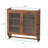24.8"Glass Door Double Door Wall Cabinet With Three Tiers Of Storage With Towel Rack, For Bathroom, Kitchen,Dining Room,Brown-663396368
