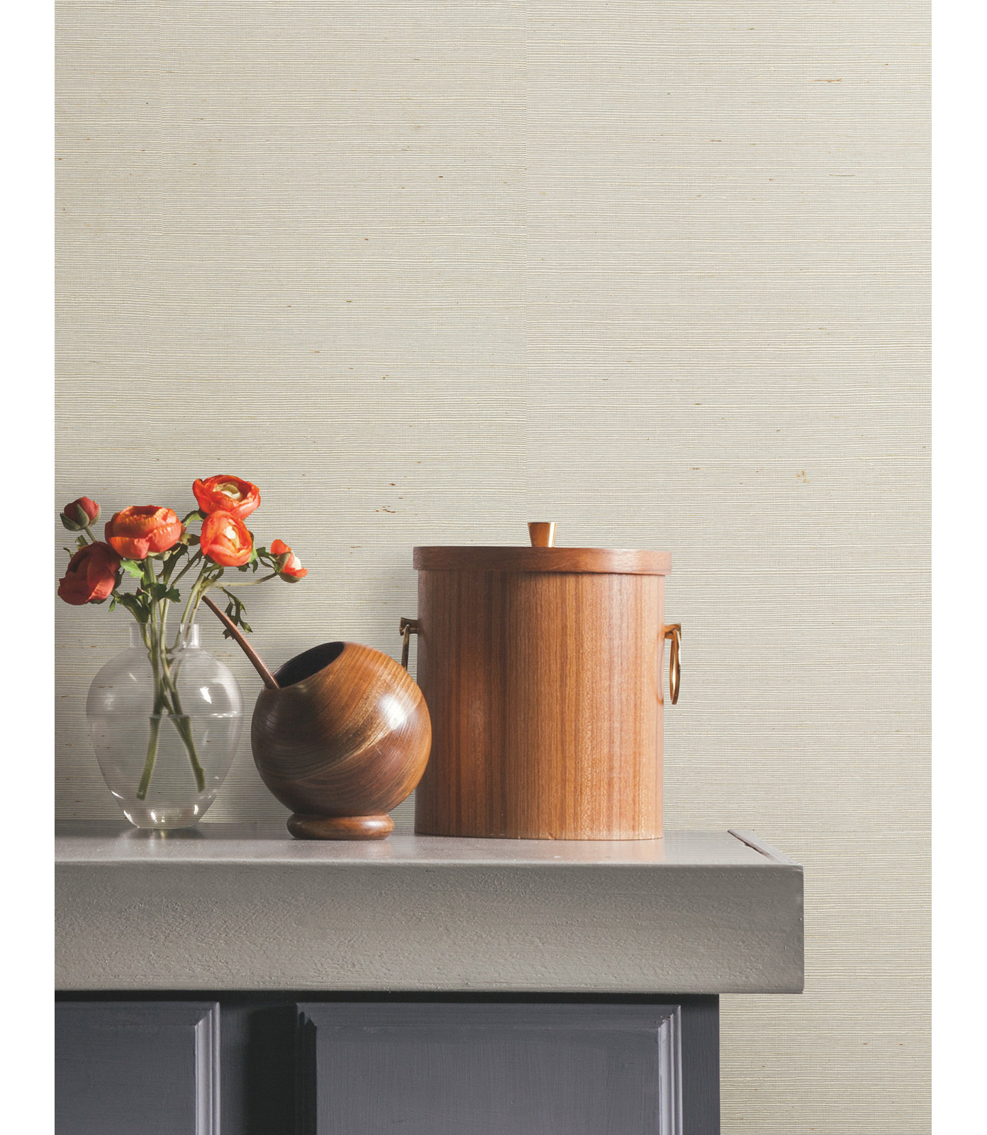 Natural Sisal Peel and Stick Grasscloth Wallpaper, White