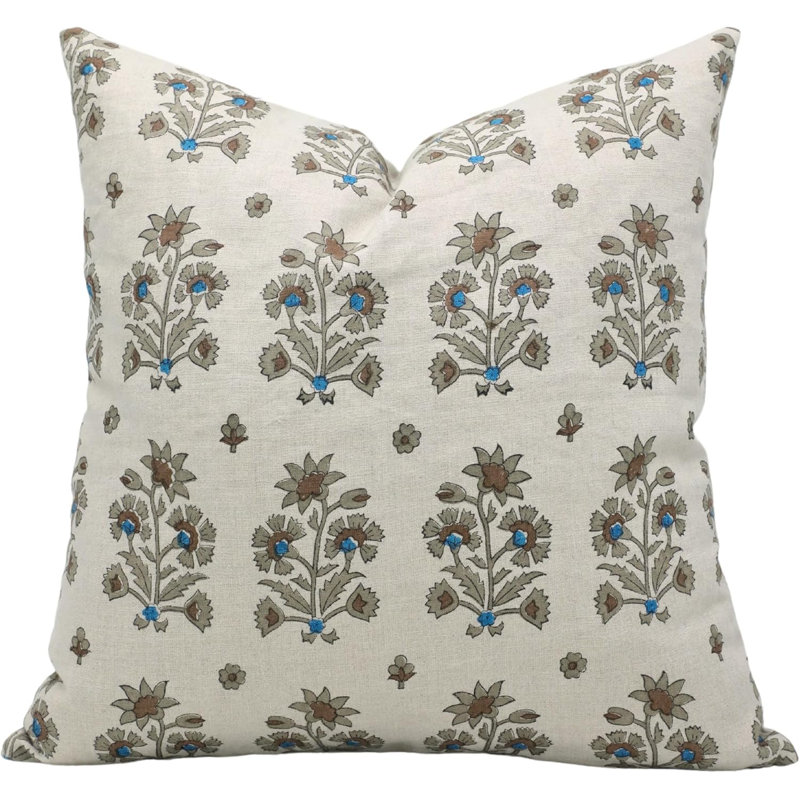 Housse de coussin Fabividine Floral, H 14 po x l 14 po