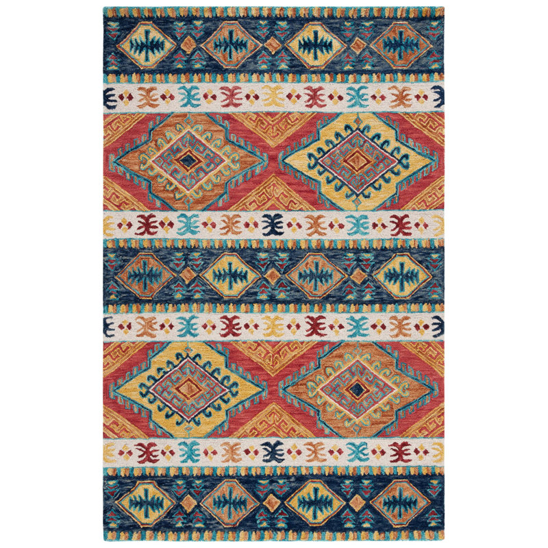 Vahakn Hand Tufted Wool Southwestern Rug