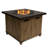 Square Farmhouse Fire Pit Table  w/50K BTU  Adjustable Flame