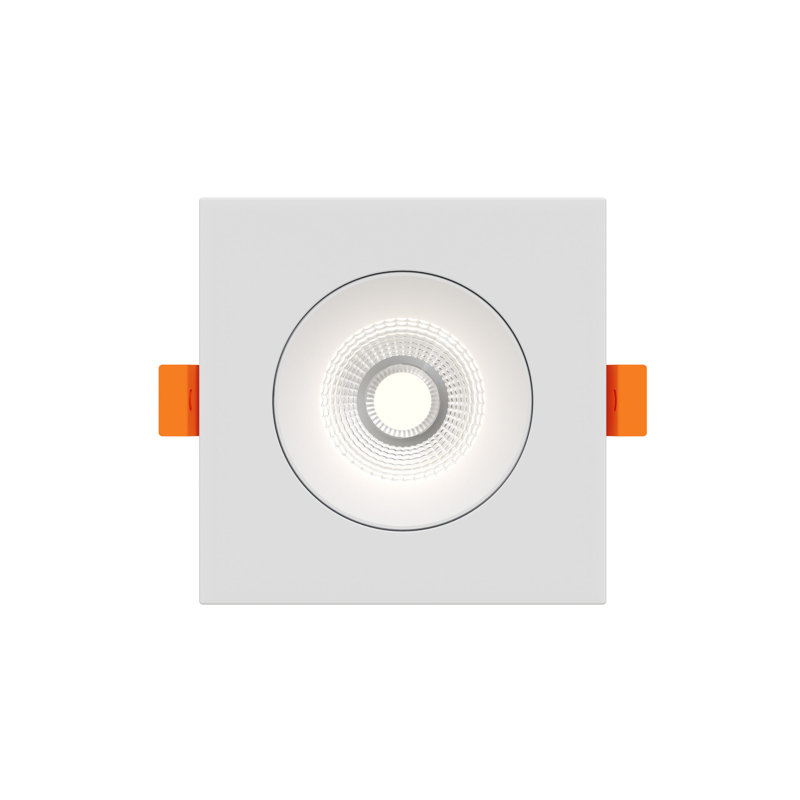 Luminaire pivotant carré pivotant de 3,5 pouces avec 5CCT et intensité variable, Blanc