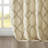 Saratoga Fretwork Print Grommet Top Single 50x63" Window Curtain Panel-1477263124-1477263145
