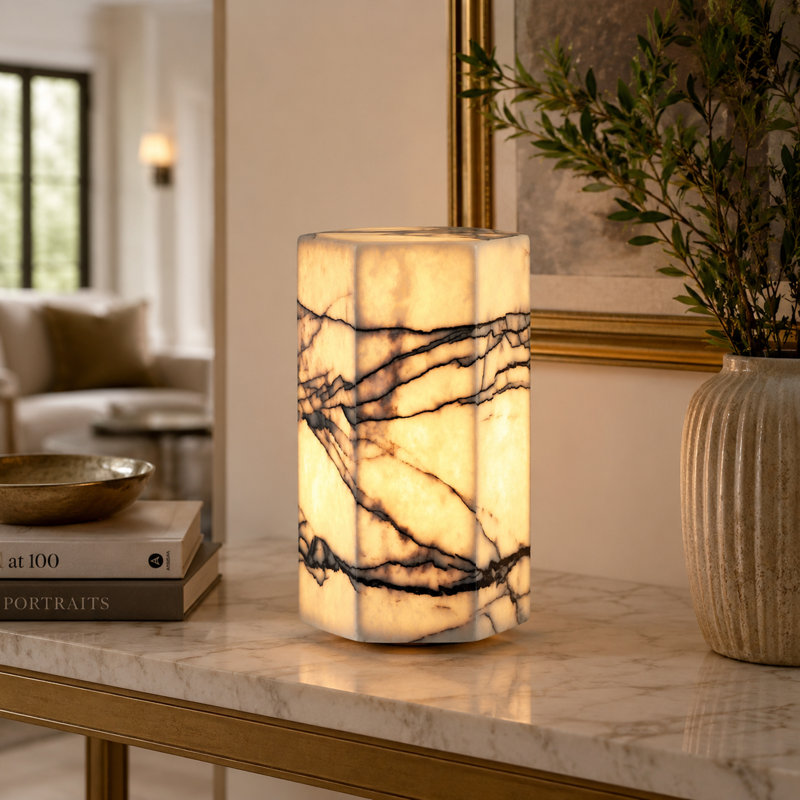 Lampe de table hexagonale Artsolute