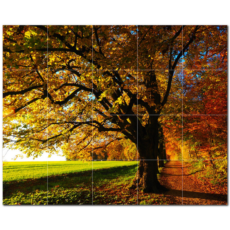 Murale en céramique satinée Autumn Photo 12 po x 12 po