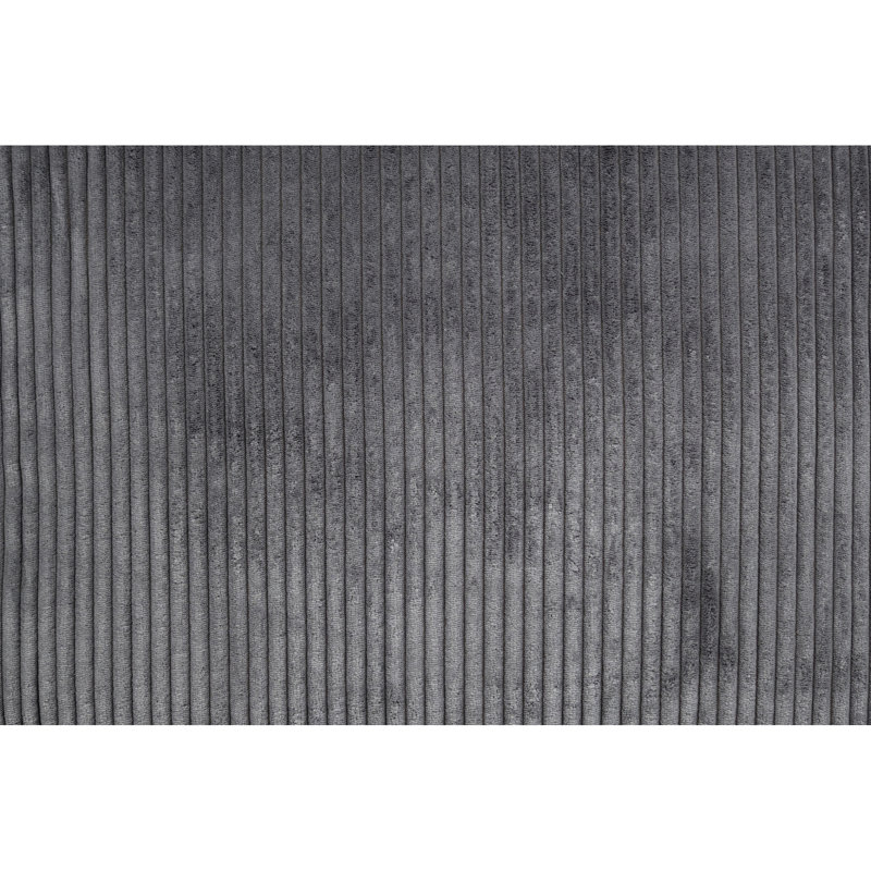 Canapé modulaire 3 pièces en velours côtelé gris foncé, design en U et accoudoirs carrés pour le salon Velours côtelé 3 avec divertissement à domicile confortable