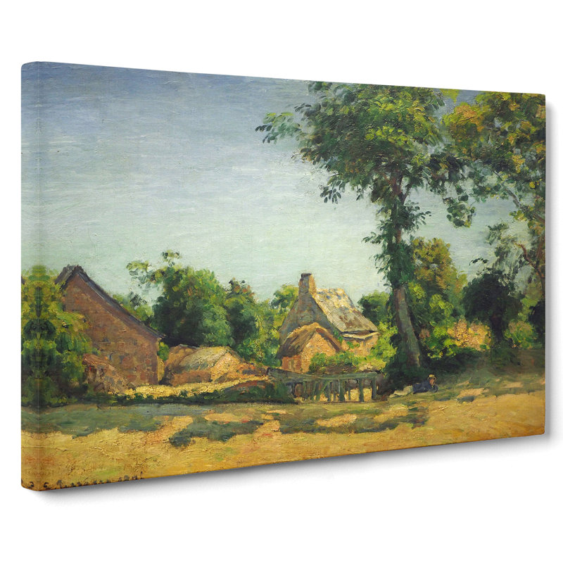 Landscape with a Farm by Camille Pissarro - Wrapped Canvas, 35cm H x 50cm W x 3cm D
