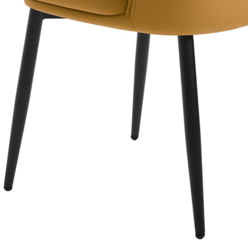 49Cm H Modern Velvet Upholstered Dining Chair for Kitchen/Dining Room, Yellow