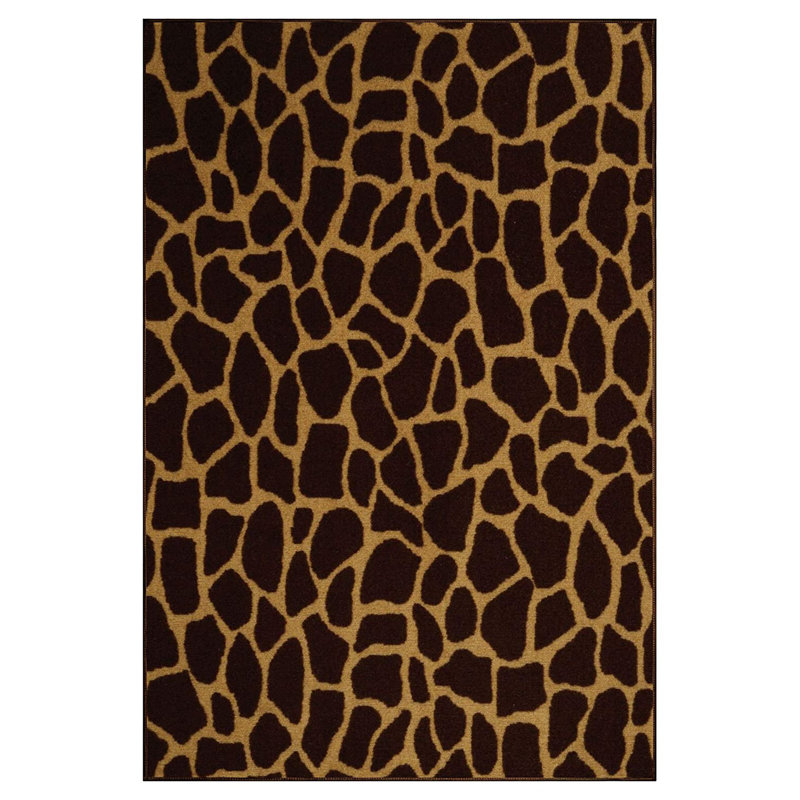 Tapis imprimé animal - Girafe, Rectangle 8 pi x 16 pi