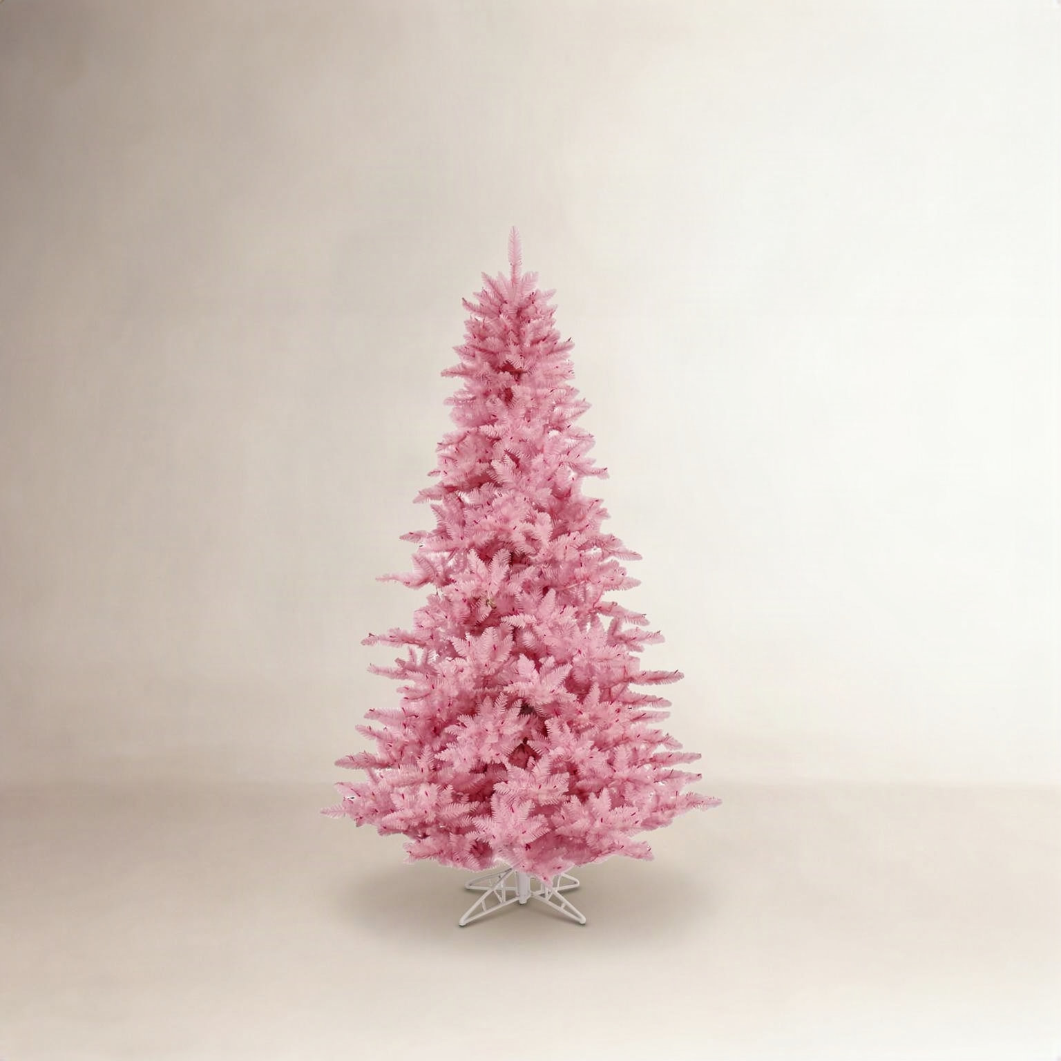 Pink Cashmere Flocked Fir Christmas Tree, 4.5' H x 34" W