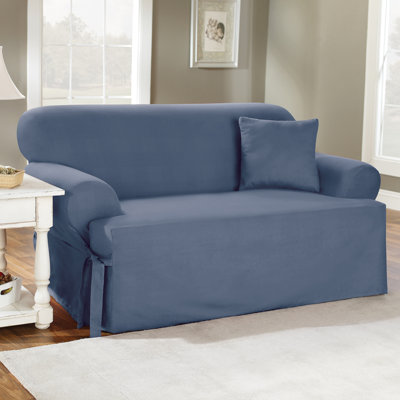 Cotton Duck Cotton T-Cushion Sofa Slipcover