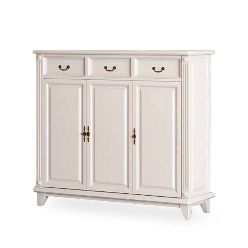 White Solid Wood Shoe Storage Bench, 41.34" H x 47.24" W x 15.75" D, White