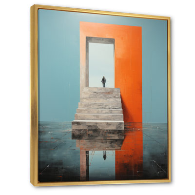 Barrage de barrage minimaliste simpliste I - paysages urbains, impression sur toile