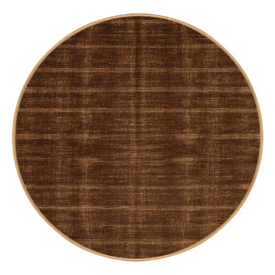 Machine Washable Solid Brown Area Rug