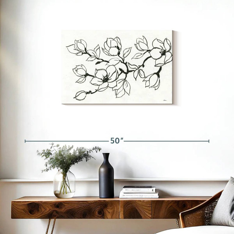 Harnek Flower Drawing, 20" H x 30" W