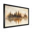 Reflet de forêt brun, noir et beige au bord du lac - Tableau encadré-546750643-803714386