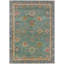 Tapis bleu sarcelle Xhevrie lavable à la machine intérieur / extérieur-111820130