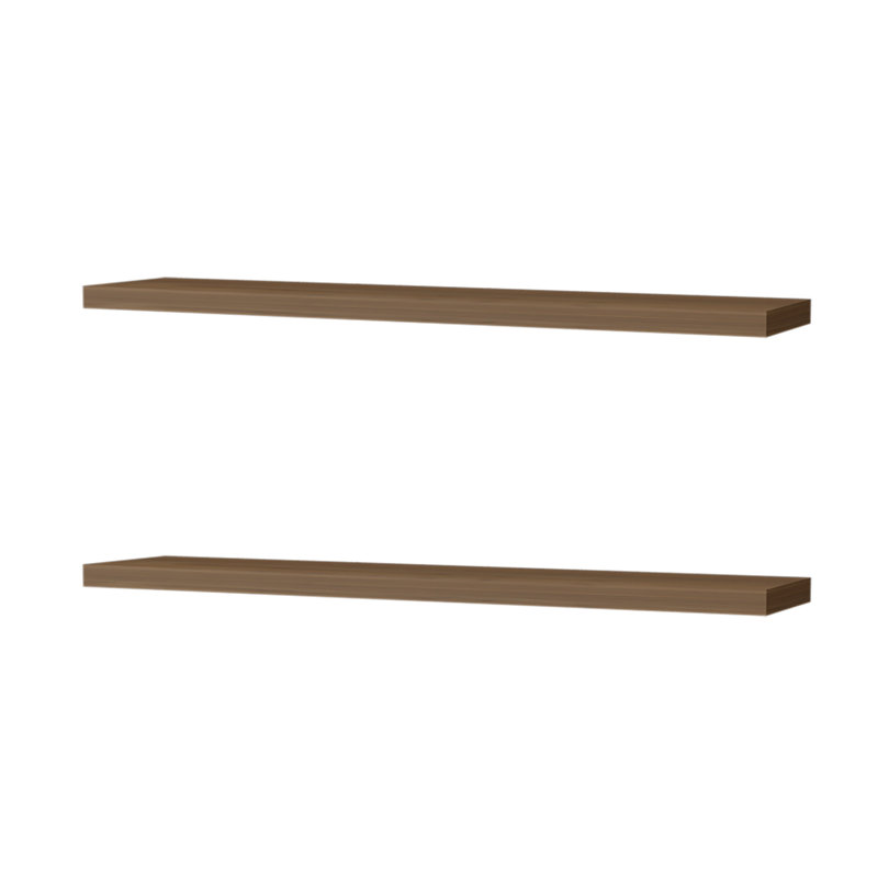 Floating Shelf Lyle, Living Room, Pine, 1.5" H x 47.3" W x 9.8" D, Brown