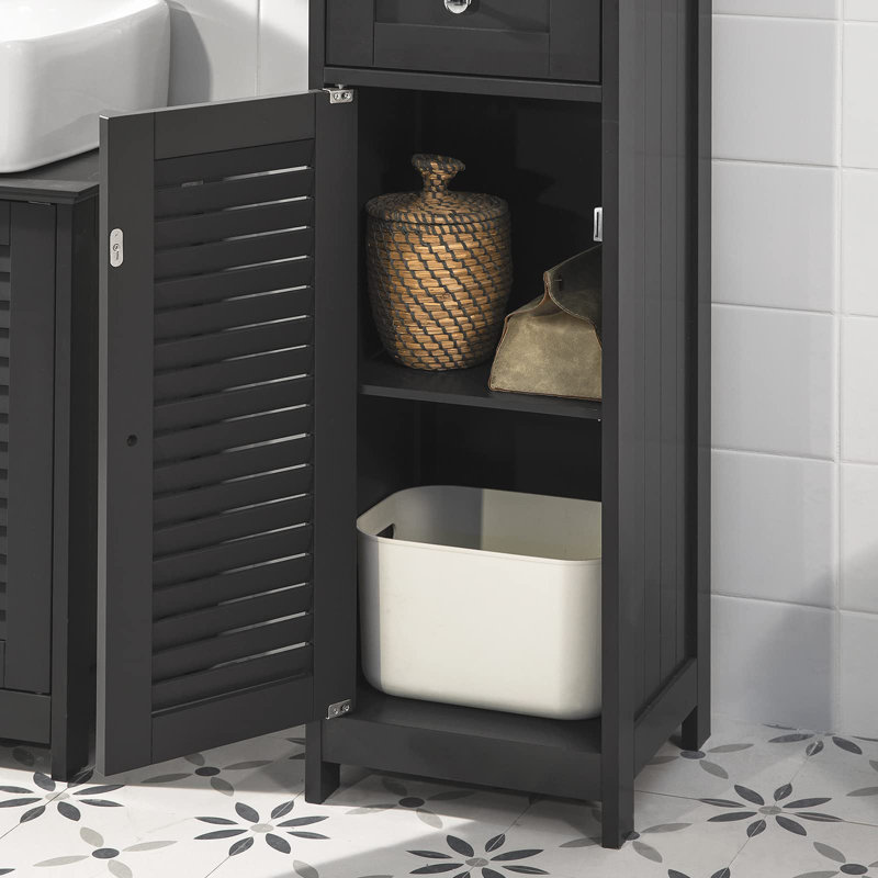 Lyonsdale Linen Cabinet, Matte Black