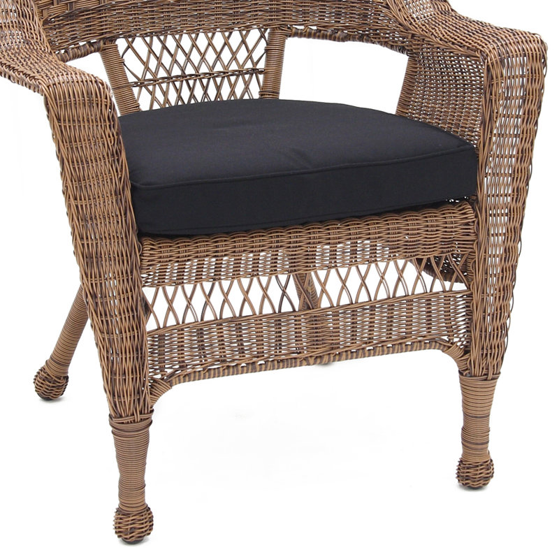 Outdoor Lounge Chair, Honey, Black